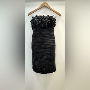 ROMEO & JULIET COUTURE Black Strapless Dress, Embellished Top